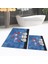 Dijital Baskılı Kaymaz Taban Yıkanabilir Ikili Banyo Paspas Klozet Takımı, V-Klozet-42-Mavi, 2