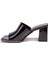 DZA07-1136745BB Siyah Rugan Klasik Taşlı Topuklu Kadın Terlik 3