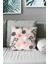 Çift Tarafı Baskılı Mirror Flower - 4 Desenli Süet Kırlent Kılıfı 3