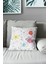 Çift Tarafı Baskılı Flower Line-2 Desenli Süet Kırlent Kılıfı 3