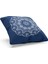Çift Tarafı Baskılı Lacivert Mandala Line Desenli Süet Kırlent Kılıfı 2