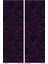 Wave Fuchsia Desenli Süet Oturma Odası Salon Fon Perde Ekstrafor Büzgü 2 Kanat PRD-1097 3