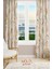 Xero Floral 2 Desenli Süet Oturma Odası Salon Fon Perde Baskılı Ekstrafor Büzgü 2 Kanat PRD-1080 1