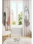 Soft Oval Desenli Süet Oturma Odası Salon Fon Perde Baskılı Ekstrafor Büzgü 2 Kanat PRD-1111 1