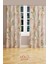 Xero Floral 2 Desenli Süet Oturma Odası Salon Fon Perde Baskılı Ekstrafor Büzgü 2 Kanat PRD-1080 2