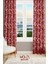 Burgundy 2 Desenli Süet Oturma Odası Salon Fon Perde Baskılı Ekstrafor Büzgü 2 Kanat PRD-1056 1