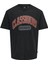 O Yaka Baskılı Siyah Erkek T-Shirt Onsclassıques Ovz Ss Tee 1