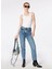 Yüksek Bel Düz Paça Regular Fit Açık Bej Kadın Denim Pantolon L30U021851-CAROL Jean Pantolon 1