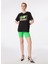 Yuvarlak Yaka Baskılı Siyah Kadın T-Shirt 241K1J0709 2