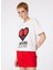 Yuvarlak Yaka Baskılı Beyaz Kadın T-Shirt 241K1J0710 1