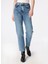 Yüksek Bel Düz Paça Regular Fit Açık Bej Kadın Denim Pantolon L30U021851-CAROL 4