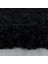 Yumuşak Yüksek Havlı 30 mm Shaggy Salon Halısı Düz Siyah Renkli 3