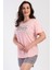 Pamuklu Kadın Büyük Beden Kısa Kol Şortlu Pijama Takım , 401021 1