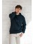 Kapşonlu Baskılı Regular Fit 2 Iplik Erkek Sweatshirt 1