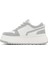 Kadın Beyaz Kalın Tabanlı Taşlı Bağcıklı Sneaker 2