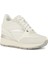Kadın Beyaz Zosma Kalın Tabanlı Bağcıklı Deri Sneaker 2