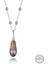 Swarovski Crystal Taşlı Ametist Top Zincir Gümüş Kadın Kolye 1