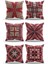 Çift Tarafı Baskılı Türkiye Kilim Desenli 6'lı Kombin Süet Kırlent Kılıfı 1