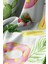 Yeşil Kaktüs ve Limonata Desenli Yuvarlak Süet Dertsiz Masa Örtüsü 3