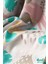 Pastel Çiçek ve Yaprak Desenli Yuvarlak Süet Dertsiz Masa Örtüsü 3