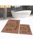 Dijital Baskılı Kaymaz Taban Yıkanabilir Ikili Banyo Paspas Klozet Takımı, V-Klozet-11-Kahve, 1