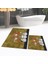 Dijital Baskılı Kaymaz Taban Yıkanabilir Ikili Banyo Paspas Klozet Takımı, V-Klozet-42-Kahve, 2