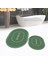 Dijital Baskılı Kaymaz Taban Yıkanabilir Oval Ikili Banyo Paspas Klozet Takımı, V-O-Klozet-04-Yeşil, 1