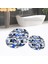 Dijital Baskılı Kaymaz Taban Yıkanabilir Oval Ikili Banyo Paspas Klozet Takımı, V-O-Klozet-44-Mavi, 2
