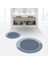 Dijital Baskılı Kaymaz Yıkanabilir Yuvarlak Ikili Banyo Paspas Klozet Takımı, V-Y-Klozet-01-Mavi, 2