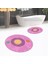 Dijital Baskılı Kaymaz Yıkanabilir Yuvarlak Ikili Banyo Paspas Klozet Takımı, V-Y-Klozet-49-Pembe, 2