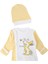 Unisex Bebek Tavşan Baskılı Çıtçıtlı Şapkalı Body Zıbın Badi Set 2