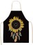 2WQ-46287-002 Stili Unflower Desen Temizleme Sanatı Yeşil Önlükler 53*65 cm Ev Pişirme Bel Önlüğü Pamuk Keten Komik Önlük Temizleme Araçları (Yurt Dışından) 1