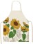 2WQ-46287-015 Stili Unflower Desen Temizleme Sanatı Yeşil Önlükler 53*65 cm Ev Pişirme Bel Önlüğü Pamuk Keten Komik Önlük Temizleme Araçları (Yurt Dışından) 1