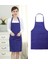 Mavi Stil Çift Ön Cep Asmak Boyun Önlük Unisex Yağa Dayanıklı Pişirme Pişirme Kahve Dükkanı Moda Yetişkinler Için Pişirme Önlüğü (Yurt Dışından) 1