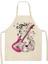 2WQ-WQL0141-16 Stili Nota Gitar Piyano Mutfak Önlükleri Kadın Pamuk Keten Önlükler Ev Temizlik Önlük Ev Pişirme Önlüğü 53*65 cm WQL0141 (Yurt Dışından) 1