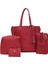 Kırmızı Stil 4 # Kadın Çantaları Dört Takım Çanta Omuz Tote Crossbody Çanta Taschen Bolsa Masculina Sac Femme Yüksek Li Basit Çanta 2021 (Yurt Dışından) 1