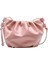 Pembe Tarzı Kadın Omuzdan Askili Çanta Küçük Deri Crossbody Çanta Kadın Düz Renk Kıvrımlı Tasarım Bayanlar Askılı Çanta Mini Fermuarlı Bulut Çanta (Yurt Dışından) 1