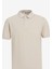 Erkek Açık Bej Beyaz-Gri Melanj-Beyaz 3'lü Çekmeyen Pamuklu Slim Fit Kıvrılmaz Polo Yaka Tişört 8