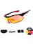 Siyah Kırmızı-Kırmızı Lens Stili Diğer Olarize Bisiklet Gözlükleri Unisex UV400 Açık Spor Güneş Gözlüğü Motosiklet Bisiklet Sürme Fietsbr Rüzgar Geçirmez Balıkçılık Gözlüğü (Yurt Dışından) 2