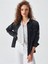 Alberta Black Feather Wash Kadın Jean Ceket 3