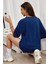 Kadın Oversize Penye Kısa Kollu Nefes Alan T-Shirt 2