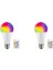 2x E27 Akıllı Kontrol Lambası LED Rgb Işık Kısılabilir 7W Rgbw LED Lamba Renkli Değişen Ampul LED Lampada Rgbw Beyaz (Yurt Dışından) 1