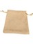 Süet & Kadife Duble Kese Krem 10 Adet 9X12 cm Takı, Altın Kesesi (Ipli & Büzgülü) 2