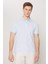 Erkek Beyaz-Lacivert-Açık Mavi 3'lü Çekmeyen Pamuklu Slim Fit Dar Kesim Kıvrılmaz Polo Yaka Tişört 3