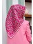 Pembe Yaprak Desenli Tivil Ipek Eşarp 11397-12 5