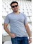 Erkek Gri El Yazısı Imza Baskı Normal Kesim Bisiklet Yaka Erkek T-Shirt 22ETSHEYAZ 1