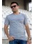 Erkek Gri El Yazısı Imza Baskı Normal Kesim Bisiklet Yaka Erkek T-Shirt 22ETSHEYAZ 3