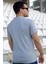 Erkek Gri El Yazısı Imza Baskı Normal Kesim Bisiklet Yaka Erkek T-Shirt 22ETSHEYAZ 5
