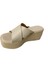 Shoes 814-24 Deri Trend Fashıon Dolgu Topuklu Kadın Terlik 2