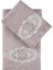 Flora Bambu Güpürlü 2'li Banyo Havlu Set (50*90+70*140) - Lila 1
